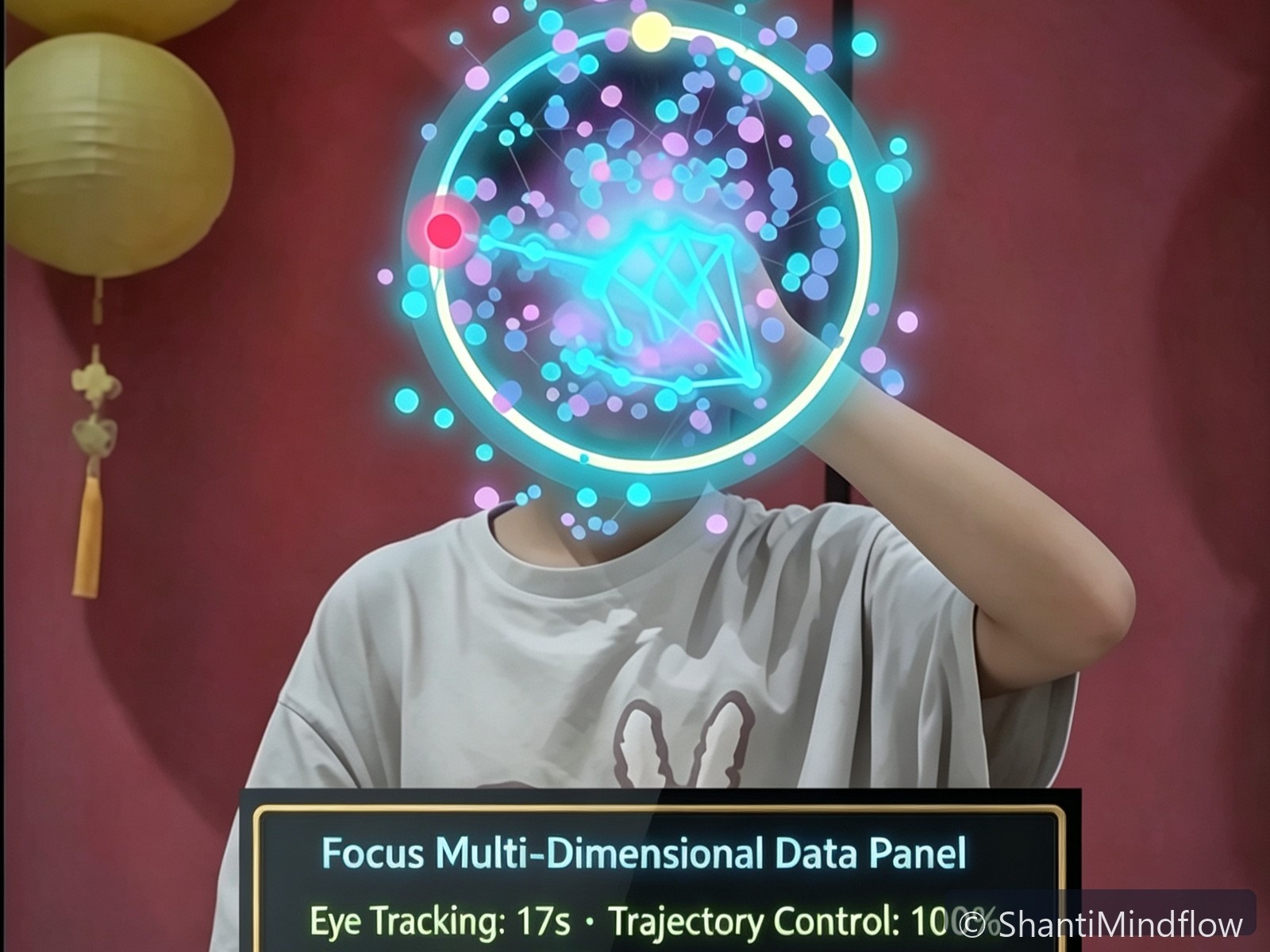 Mixed-reality focus training with a real person in an immersive feedback scene
